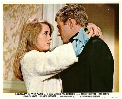 Barefoot in the Park Original Lobby Card Jane Fonda Robert Redford embracing