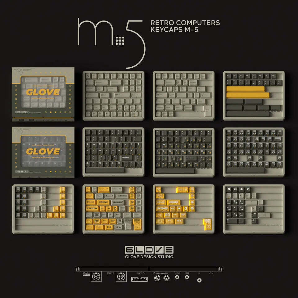 GLOVE x Domikey Retro Computers M-5 Keycaps Set Cherry Profile PBT
