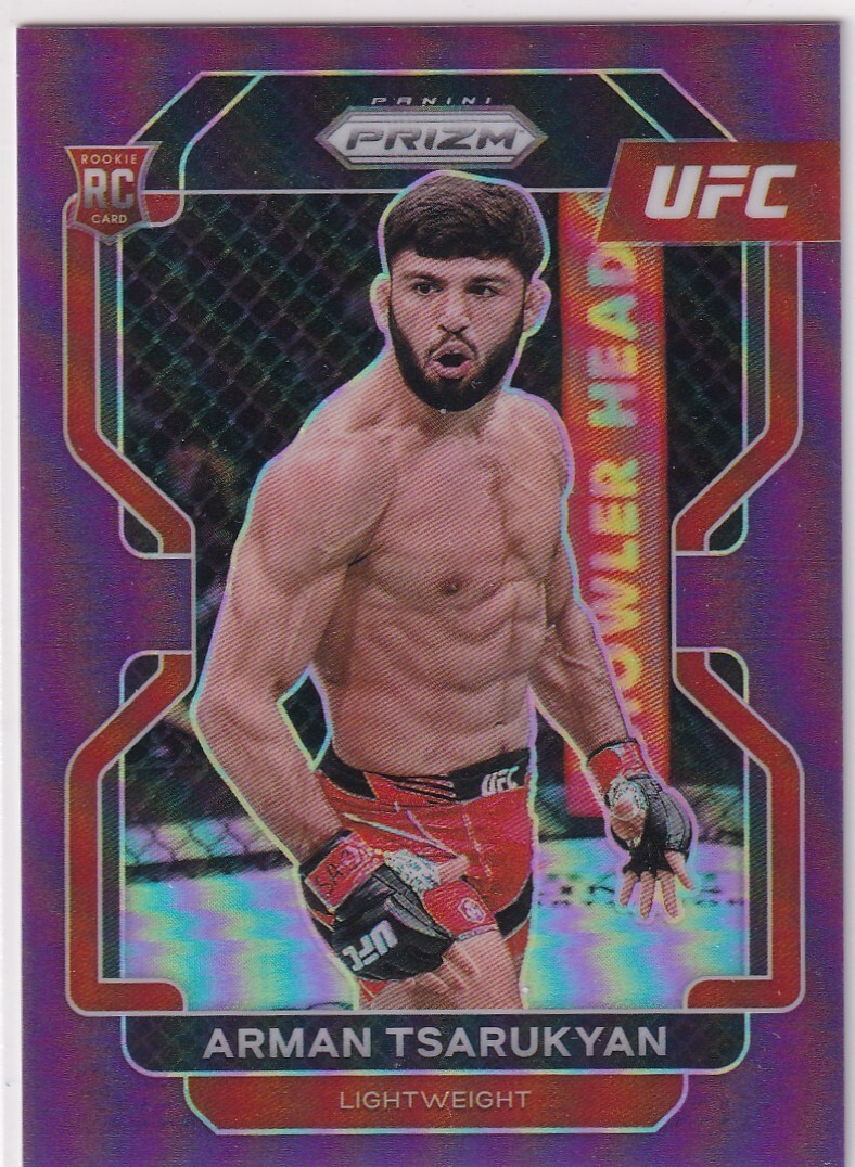 2022 Panini Prizm UFC Arman Tsarukyan Purple Prizm Rookie RC 115/149