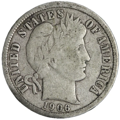 1906-D Barber Dime Nice Circulated VG/FINE! Complete Your Album!
