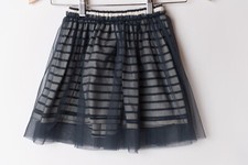 Tea Collection Girls Size 6 Navy White Striped Tulle Skirt