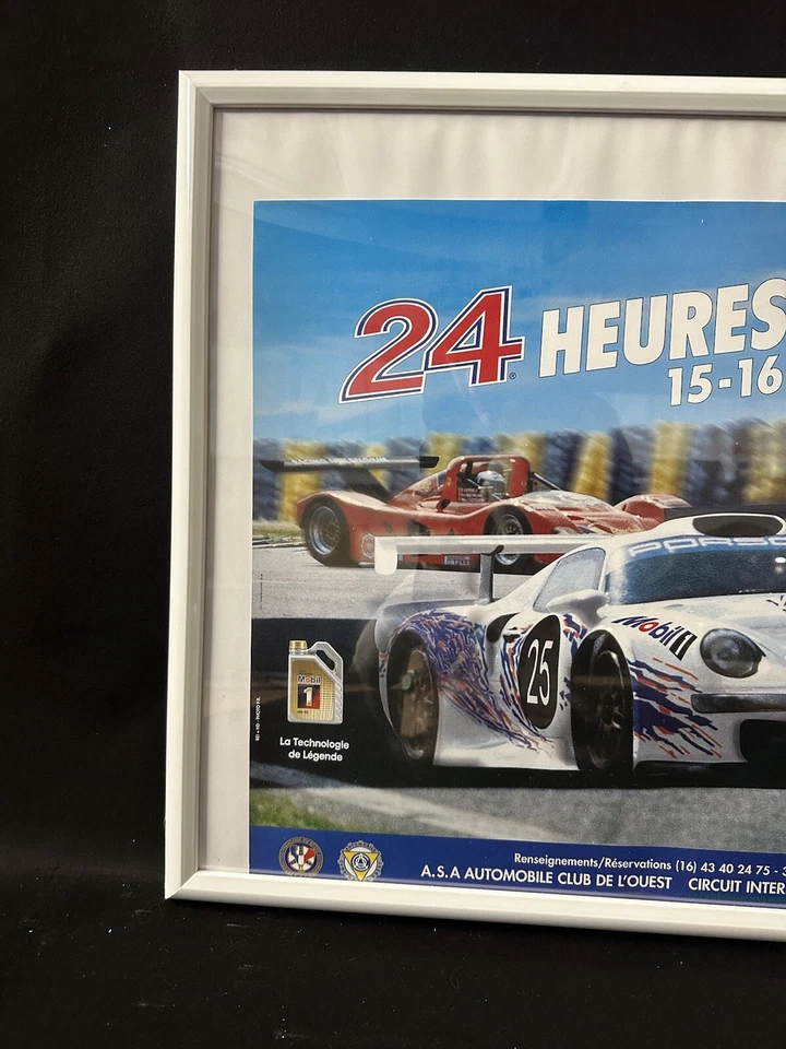 1996 24 Hours Of Lemans Porsche 911 GT1 Framed French Promotional Poster 24x16 - Image 2 of 4