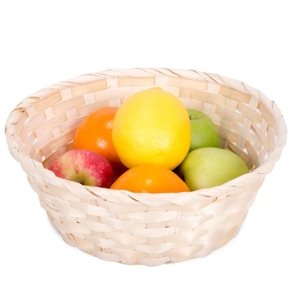 Wickerfield 10 x Bamboo Bread Food Storage Wicker Display Toast Baskets - Image 2 of 2