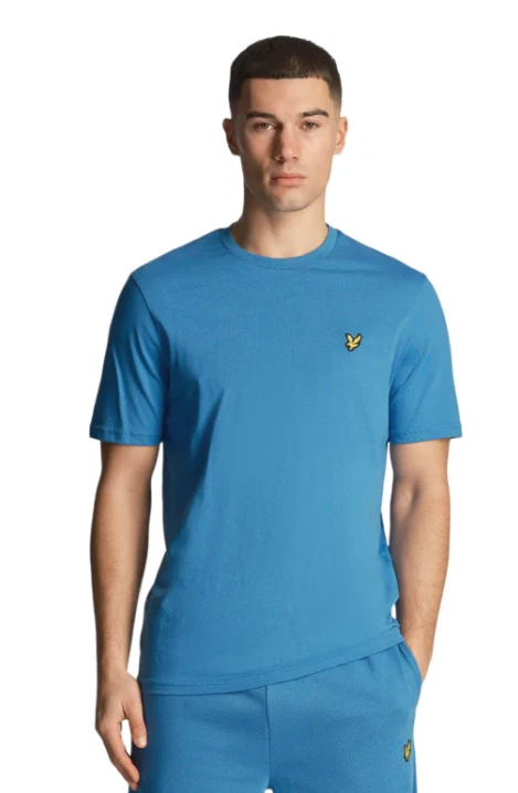 T-shirt Homme Lyle & Scott Bleu Rayé, Col équipage, Coton, Taille M