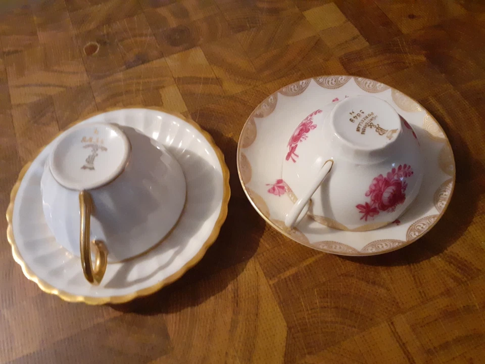 2 Antike Mokkatassen Bauer &Pfeiffer Schorndorf Württemberg - Bild 4 von 4