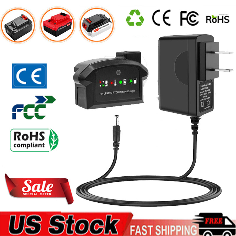 Fast Charger for Black Decker 20V MAX LBXR20 Lithium Battery