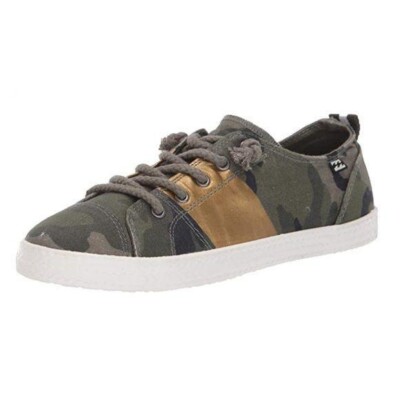 Billabong Women Camo Print Slip On Canvas Marina Sneaker Women Size