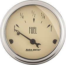 Autometer Antique Beige Electrical Fuel Level Gauge 2 116 Dia Beige Face 1815