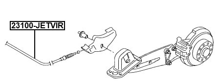 Cable de freno de estacionamiento Febest 23100-JETVIR OEM 5C0609721BC Foto 2 de 3