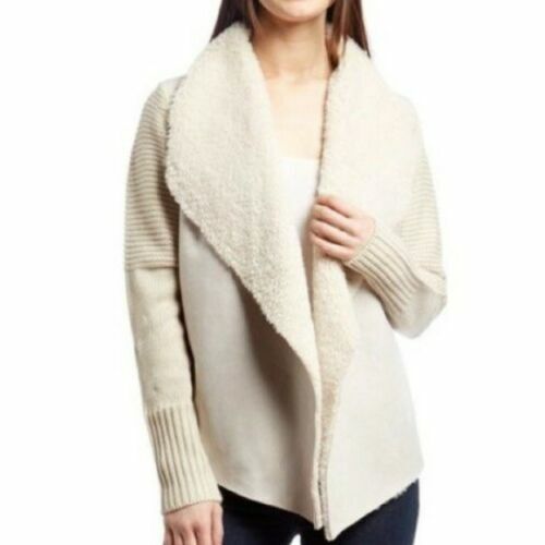 Open Cardigan Sweater Faux Fur 
