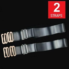 1 Pairs Clean Transparent Invisible Shoulder Bra Straps 15mm Width High Quality