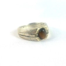 Sterling Silver Vintage 925 silver Tiger Eye Ring unique