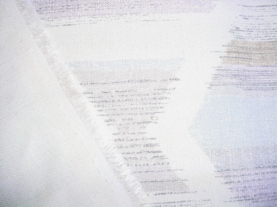 Michael Thomas Serena Sandstone Sky Blue Geometric Woven Upholstery Fabric - Image 3 of 3