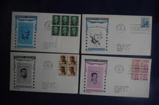 PA JFK,Jefferson,Jackson,GW Stamps 4 FDCs Cachetcraft Sc#1278,1286-87,1304 08653