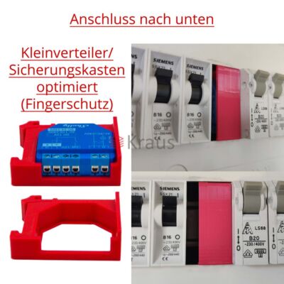 Kraus Shelly Hutschienen Halter passend  für Shelly  für Sicherungskasten 35mm