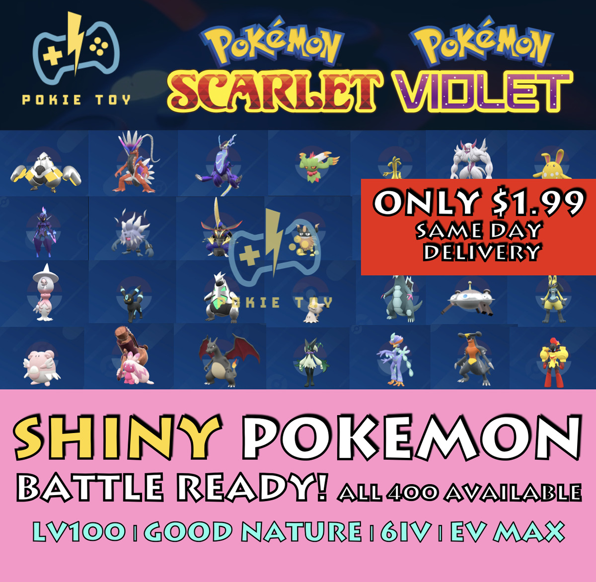 6IV 🌟SHINY🌟 GARDEVOIR POKEMON SCARLET & VIOLET SHINY/NON-SHINY BATTLE  READY EV