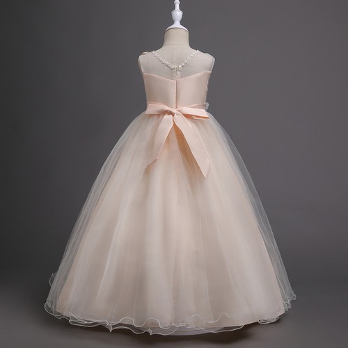 Flower Girl Dress Princess Formal Bridesmaid Party Dressy Everyday Prom Holiday - Picture 12 of 12