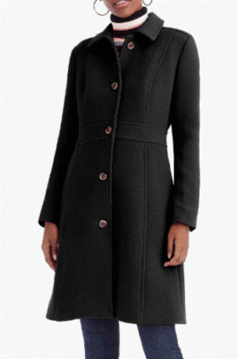Manteau J Crew Laine Doublé Thinsulate - Noir - Taille S - Peacoat Femme Occasion Très Bon état