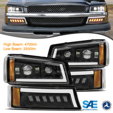 For 03-07 Chevy Silverado 02-06 Avalanche Led Drl Dot Sae Headlight Bumper Lamp