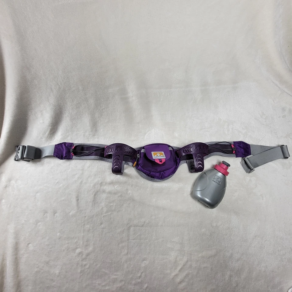 Cinturón de hidratación Nathan Trail Mix cintura correr botella de agua de 1-10 oz 2 soportes H20 Foto 3 de 4