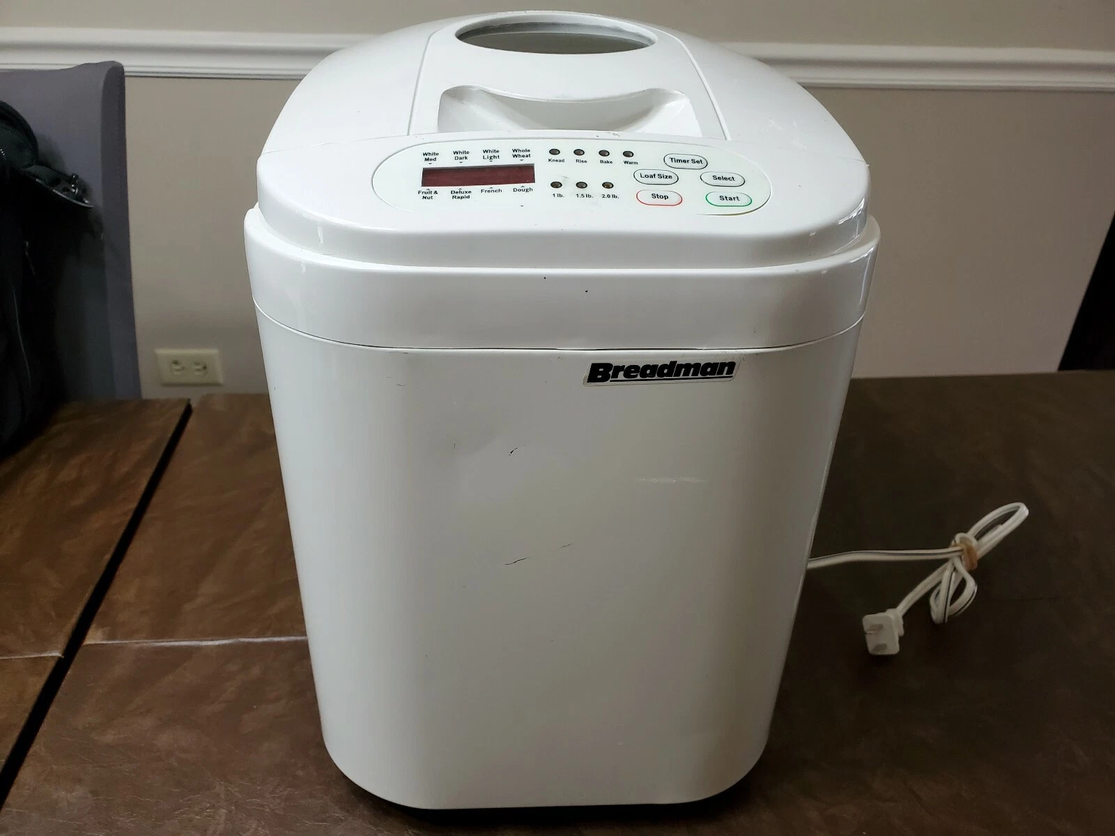 BREADMAN TR444 BREAD MAKER MACHINE 1LB 1.5 LB 2 LB.