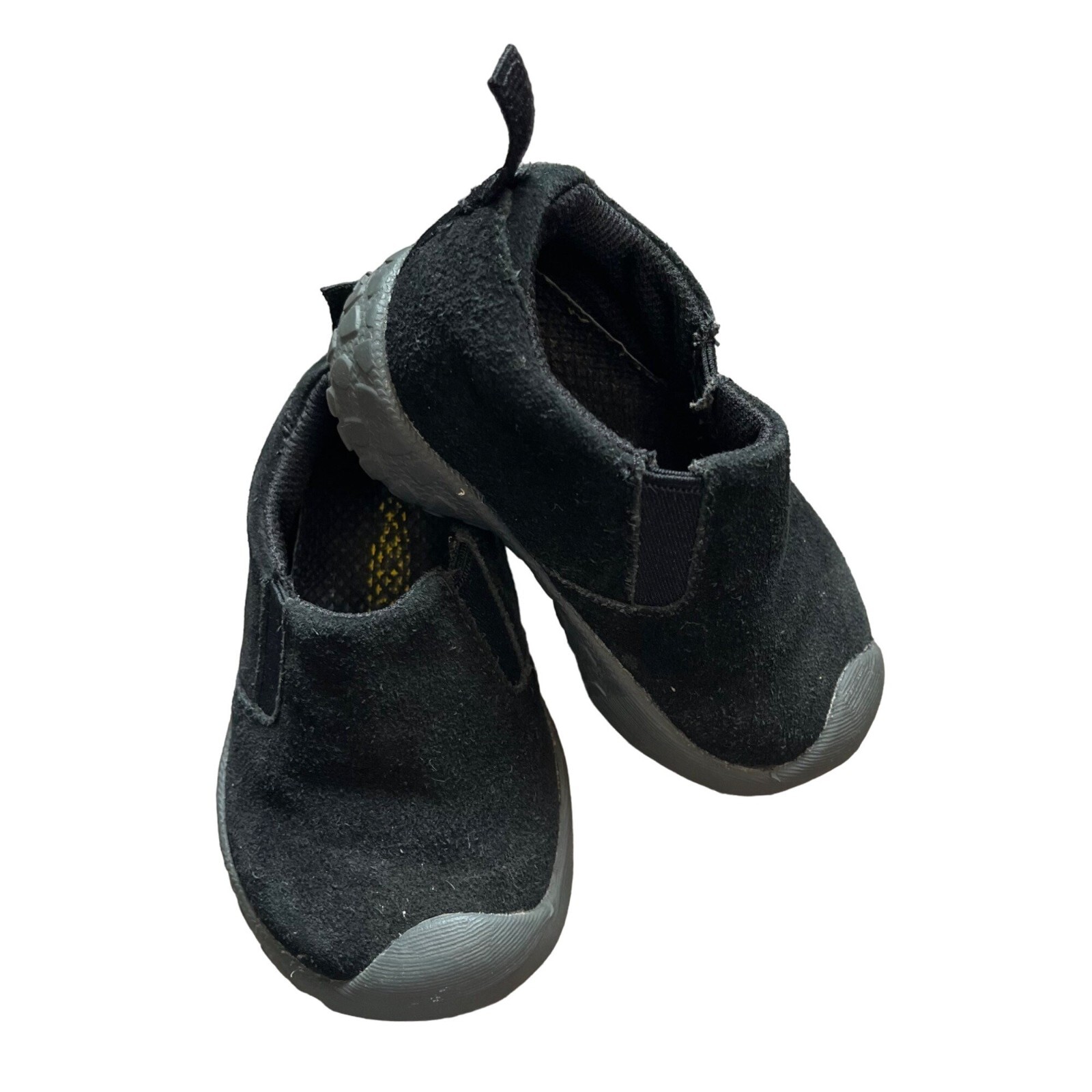 Scarpe Keen unisex nere in pelle scamosciata slip on Rintin mocs bambino taglia 5