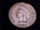 1886 Type 1 Indian Head Cent, Good Grade