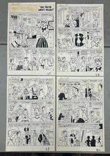 Original Comic Art: My Girl Pearl #8 Full 4 Page Story Stan Goldberg 1960 Atlas