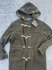 Vintage 90s Polo Ralph Lauren Green Wool Toggle Jacket Coat XL
