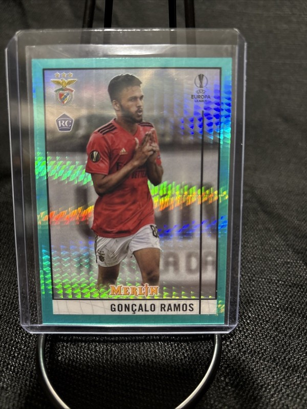 GONCALO RAMOS 2020-21 Topps Chrome Merlin AQUA PRISM REFRACTOR card #52 Portugal