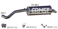 Ernst EndschalldäMpfer NachschalldäMpfer 111263 FüR Seat Fabia Ibiza Polo 6L1 VW