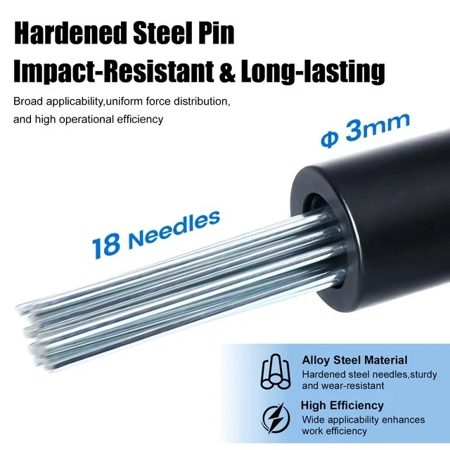 SDS Plus Electric Hammer Needle Scaler Adapter for Rust Removal Concrete Drillin - Imagen 2 de 4