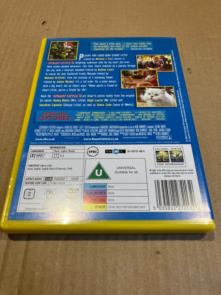 Stuart Little 2 (2002) DVD with extras - Image 2 of 3
