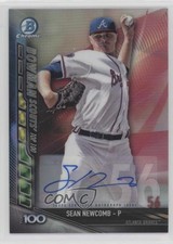 2017 Bowman Chrome Scouts Top 100 9/50 Sean Newcomb #BTP-56 Auto 4l3