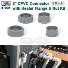 2" PVC Connector 006723F with 2 Nut Heater Flange Kit fit for Raypak Pool Heater