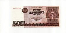 500 Deutsche Mark DDR Echt und UNC letzte Serie