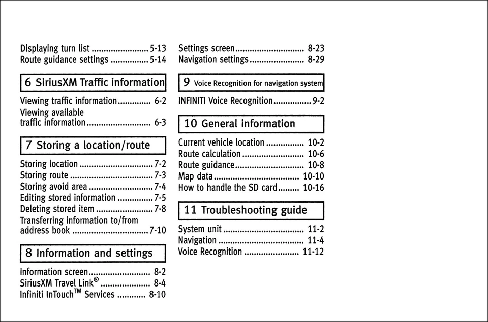 Manual Del Propietario Del Sistema De Navegación InTouch Infiniti 2017 - Imagen 3 de 3