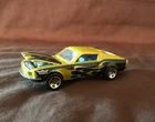 Vintage 1968 Hot Wheels Mustang Mattel Inc. Thailand" On Bottom-Olive W/ Flames!
