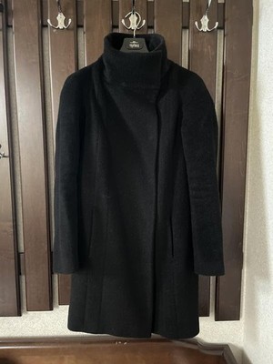 Women Patrizia Pepe Coat Black Wool 34 / XS / 42