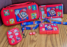 Nintendo Switch Traveler Case Mario with extra's open package Bonus items - New