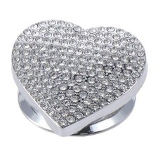 Car Engine Start Button Cover - Rhinestone Heart-Shaped Push Start Button