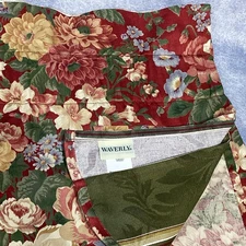 2 Waverly "Villa Carlotta Cabernet" 76" wide x 17" long Scalloped Tiered VALANCE