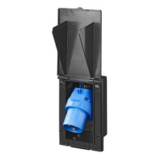 CEE Einspeisestecker / Außensteckdose 16A schwarz Wohnwagen / Reisemobil  ...