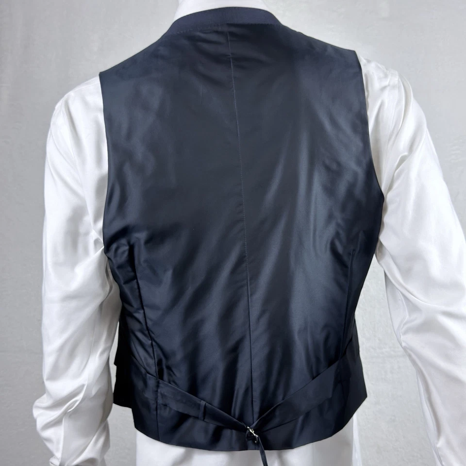 Tom Ford Waistcoat Navy Blue Solid 100% Wool Sz 54IT 44US Suit Vest NWOT - Image 3 of 4