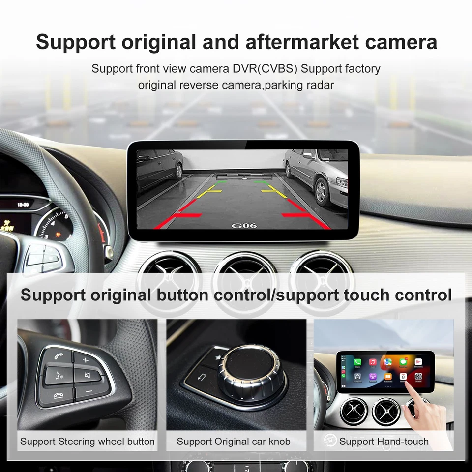 10.25'' Car Linux Touch Screen Wireless Carplay Radio For Mercedes Benz NTG5.0 Foto 4 de 4
