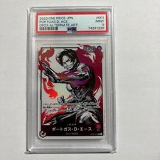 One Piece Card PSA Portgas D. Ace Leader Parallel OP03 001