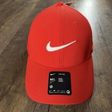 Nike Club Cap Red Dri-Fit Adjustable Strapback Hat M/L Adult Unisex New