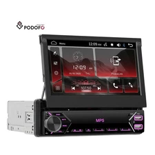 7" Flip Out 1DIN Car Stereo Podofo MP5 Player Bluetooth Touch Screen USB FM