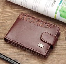 Carteras Para Hombre Billetera Portabilletes en Piel de Cuero Monedero Tarjetero