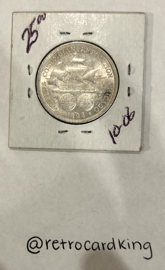 1893 Columbian Exposition 90% Silver Half Dollar & 1961 Franklin Half Proof